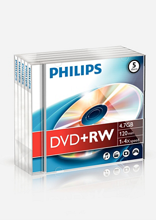 Medii de stocare si suporturi - Medii de stocare philips DVD+RW  4.7GB (DW4S4J05F/10)