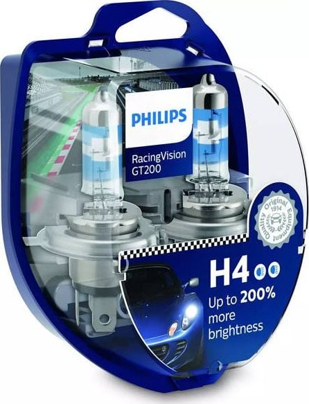 Philips Philips H4 Racing Vision GT200 200% duo 2buc/set universal