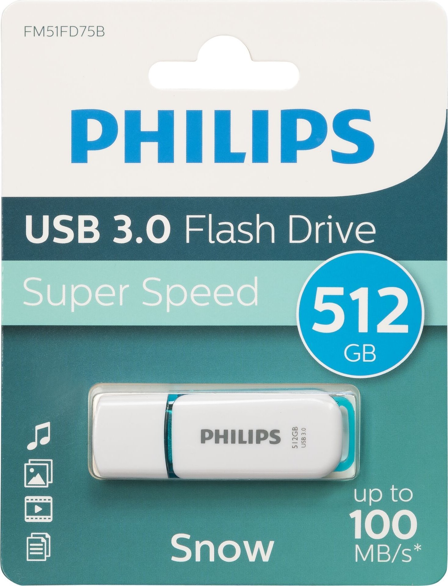 Philips Philips Unitate flash USB 3.0 512 GB Ediție Snow Spring Green