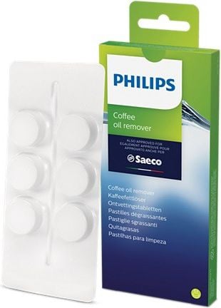 Kit de intretinere Philips Saeco CA6704/10, Tablete extragere ulei din mecanismul de preparare, 6 utilizari