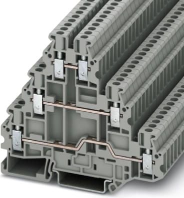 Conectorul de șină 3 etaje 0,14-4mm2 gri UT 2,5-3L (3214259)