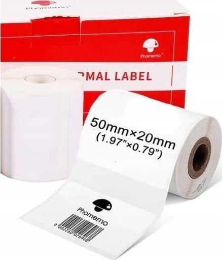 Phomemo Papier Przylepny Naklejki 320x Etykieta 50x20mm Phomemo M110 M120 M200 M220 M221 / XP5020-320