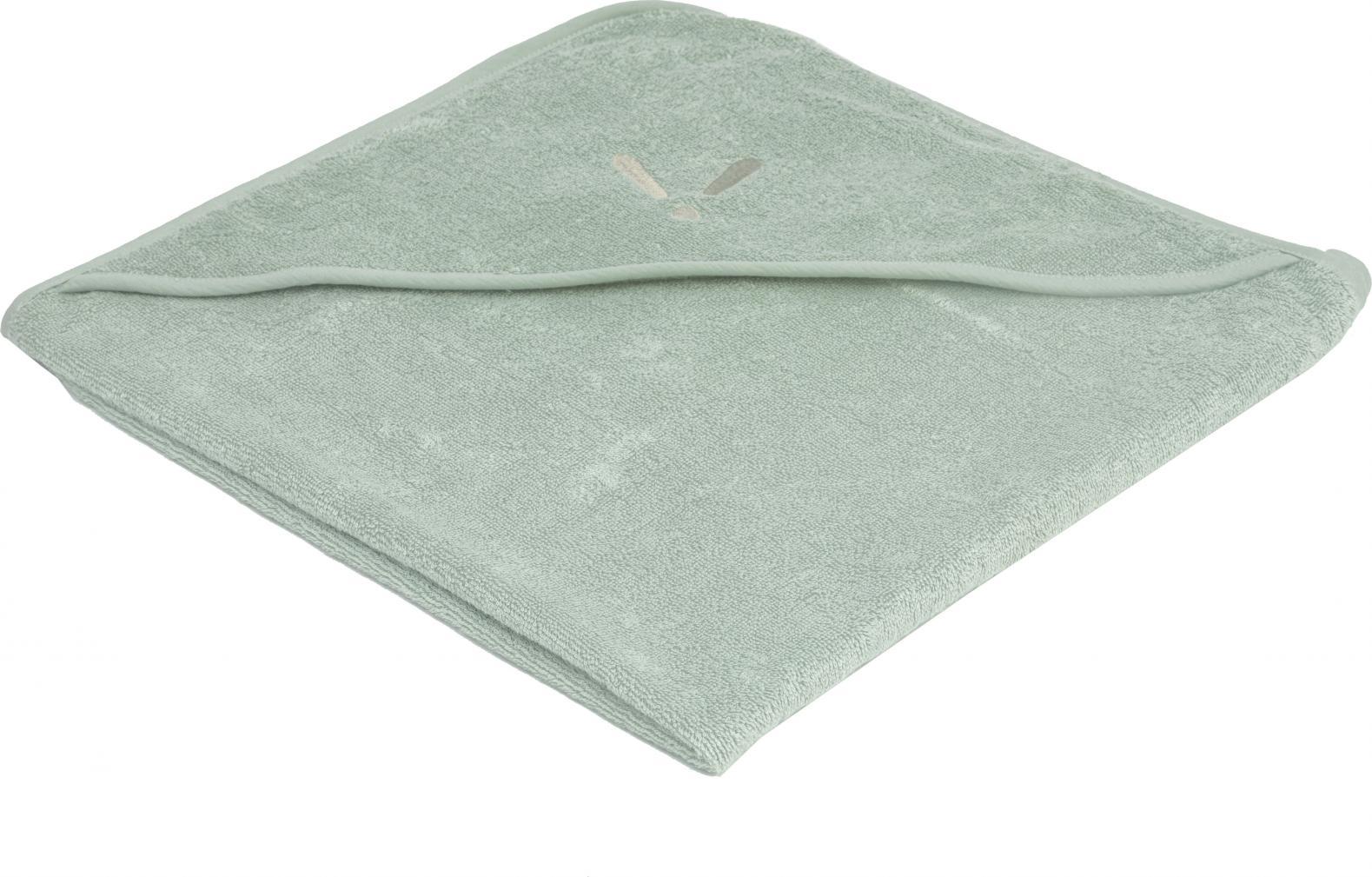 Piapimo Prosop cu gluga 90 x 90 cm bambus si bumbac verde cu broderie TowelPower colectia Piapimo