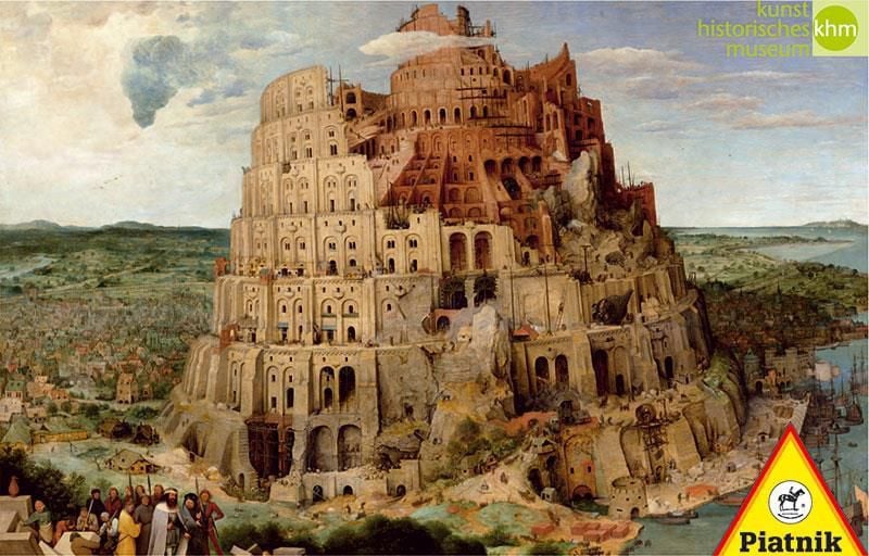 Puzzle 1000 piese Piatnik - The Tower of Babel, Pieter Bruegel