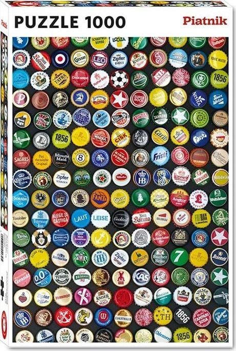 Puzzle Piatnik `Colectie capace de sticle cu bere`, 1000 piese, dimensiune 68 x 48 cm