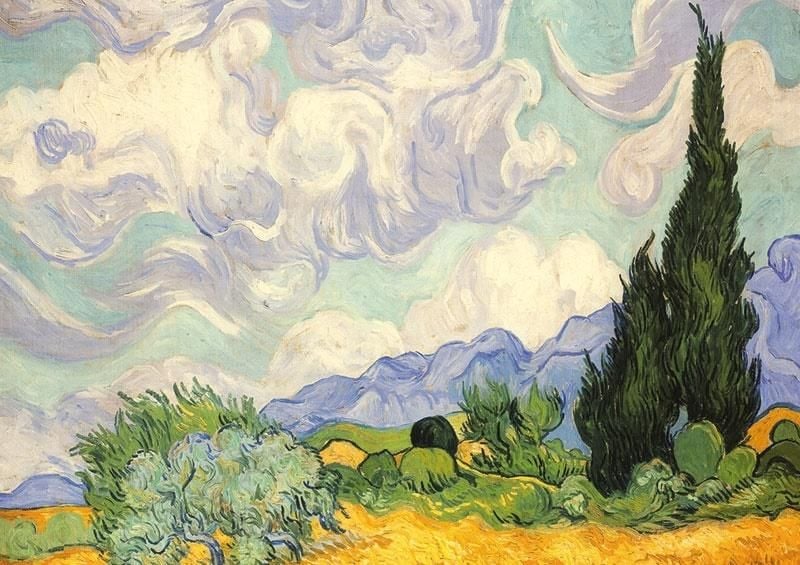 Puzzle Piatnik Vincent van Gogh Wheatfield with Cypresses, 1000 piese
