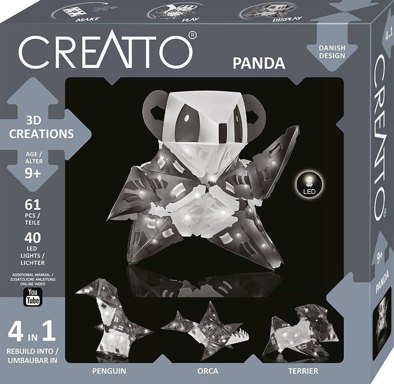 Seturi creative Piatnik - Creatto Glowing Panda