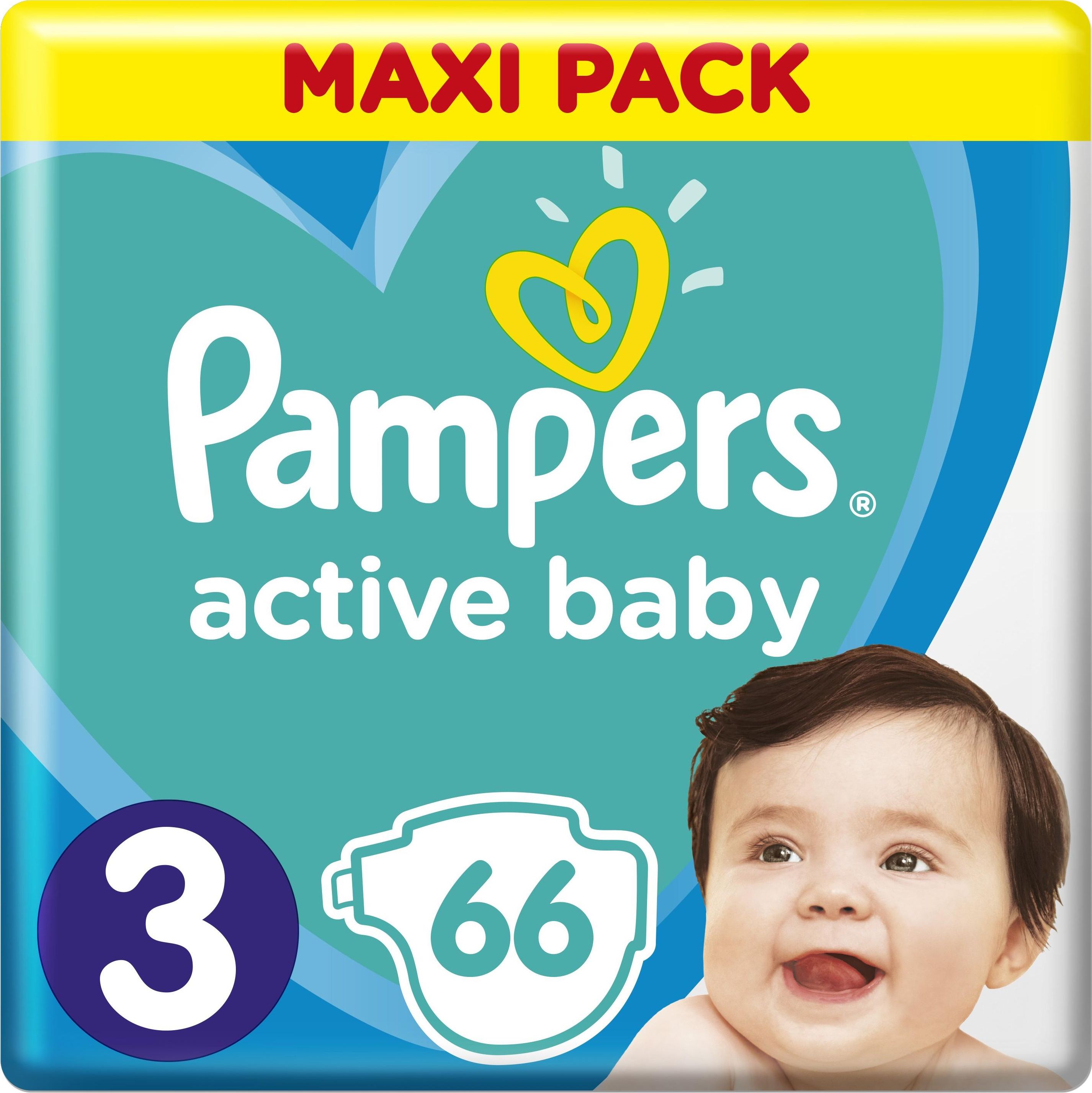 Pieluszki Pampers Active Baby 3, 6-10 kg, 66 szt.