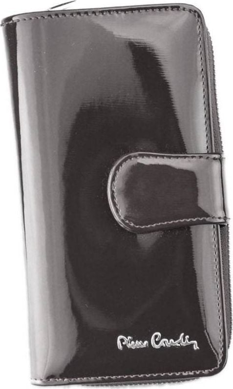 Pierre Cardin Portofel vertical pentru femei din piele lăcuită, cu închidere cu clic