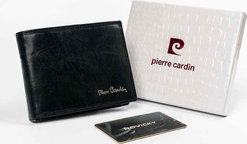 Pierre Cardin Portofel pliabil pentru bărbați la îndemână din piele naturală, RFID Pierre Cardin Nu se aplică