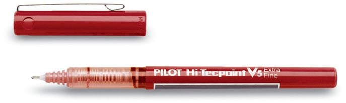 Roller Pilot V5 Hi-Tecpoint, 0.5 mm, Rosu