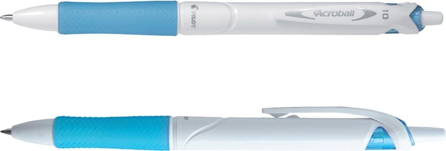 Pix cu bila Pilot Acroball Pure White, Retractabil, 1.0 mm, Bleu