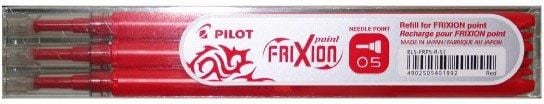 Refill Pilot pentru fineliner FRIXION 0,5, roșu, 3 buc.