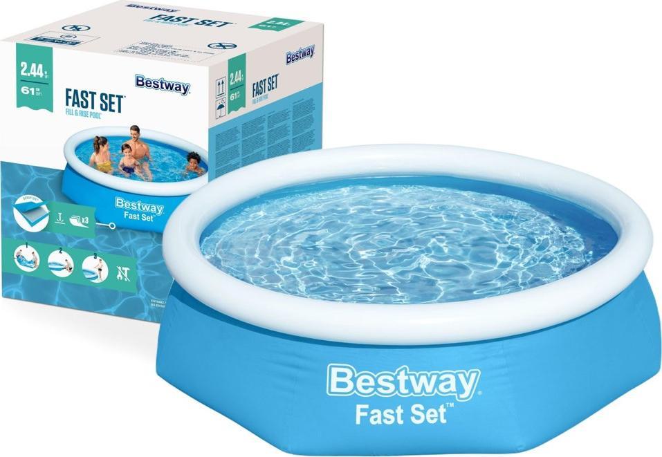 Piscina BestWay FastSet, 244x61 cm