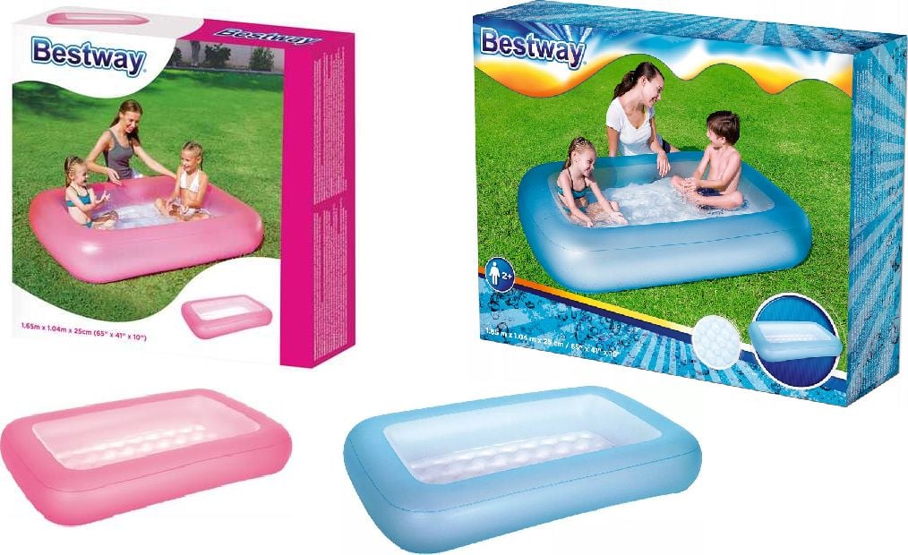 Piscina gonflabila Bestway 165x104x25 cm roz albastru