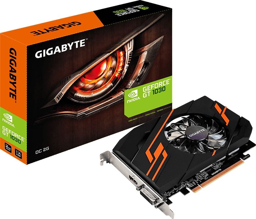 Placi video - Placă grafică Gigabyte GeForce GT 1030 OC 2GB GDDR5 (GV-N1030OC-2GI)