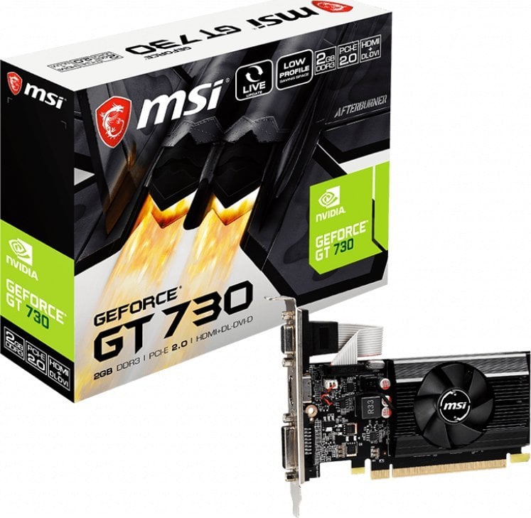 Placă grafică MSI GeForce GT 730 2GB DDR3 (N730K-2GD3/LP)