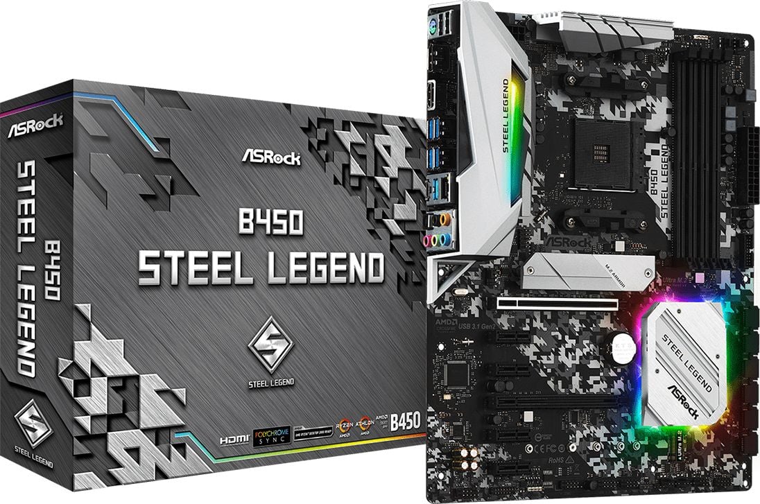 Placa de baza ASRock B450 Steel Legend, Socket AM4