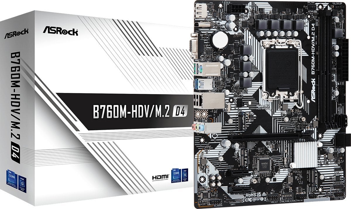 Placa de baza ASRock B760M-HDV/M.2 D4