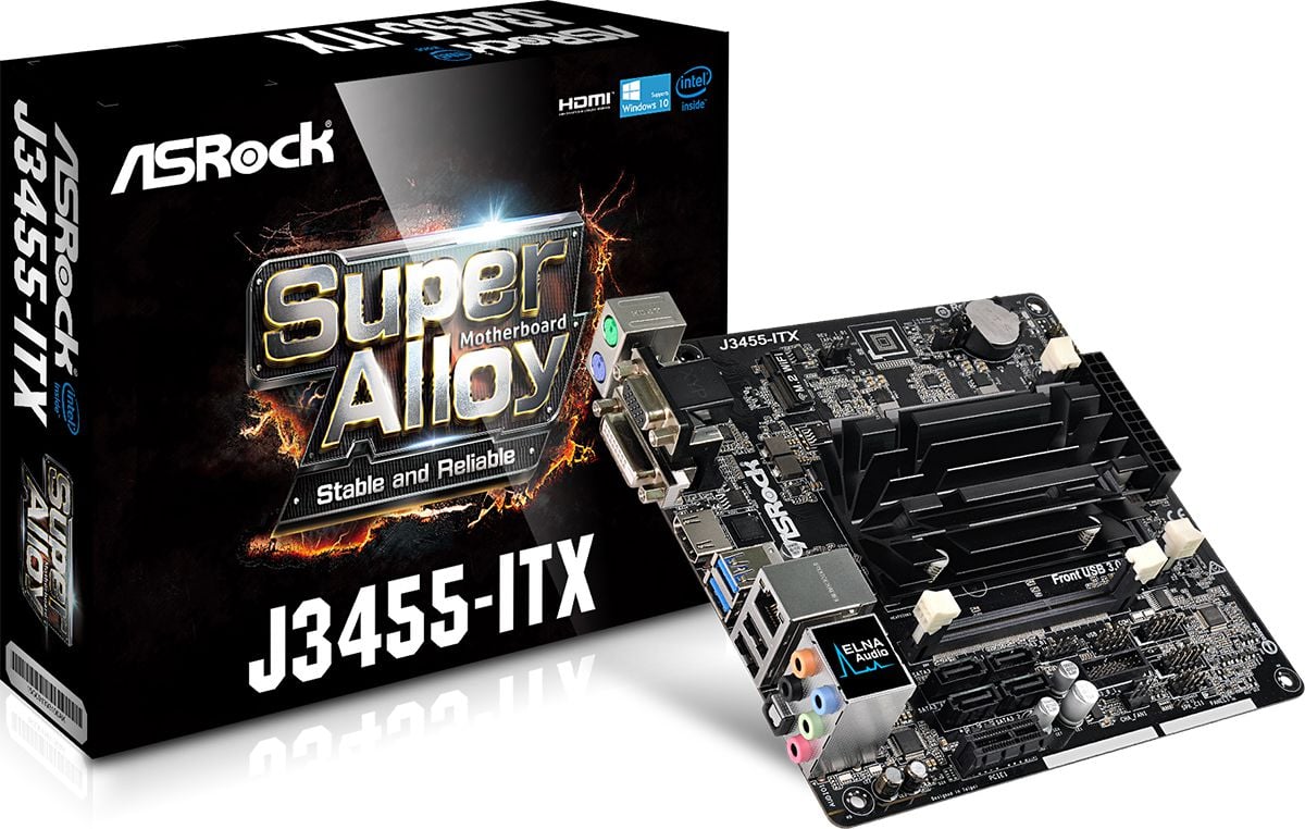 Placa de baza Asrock J3455-ITX , Mini ITX , Sloturi 2 , DDR3 , Intel SoC