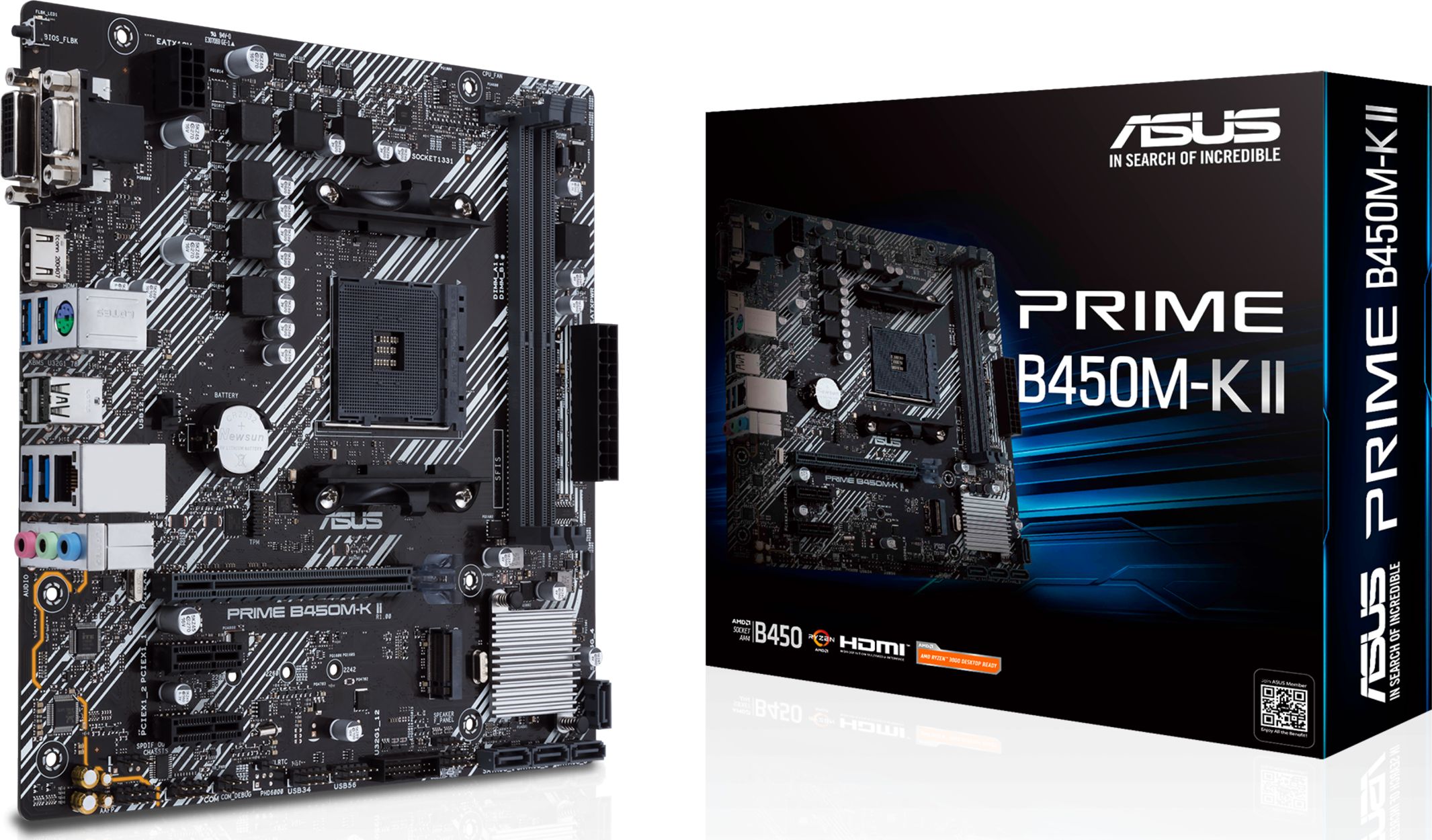 Placa de baza ASUS PRIME B450M-K II, Socket AM4