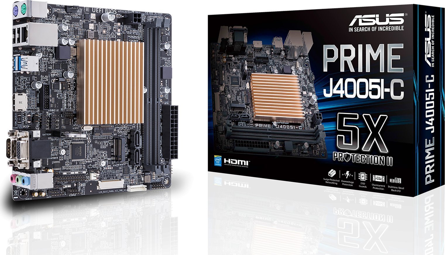 Placa de baza Asus PRIME J4005I-C , 90MB0W90-M0EAY0, Chipset SoC , Sloturi 2 , Mini ITX , DDR4