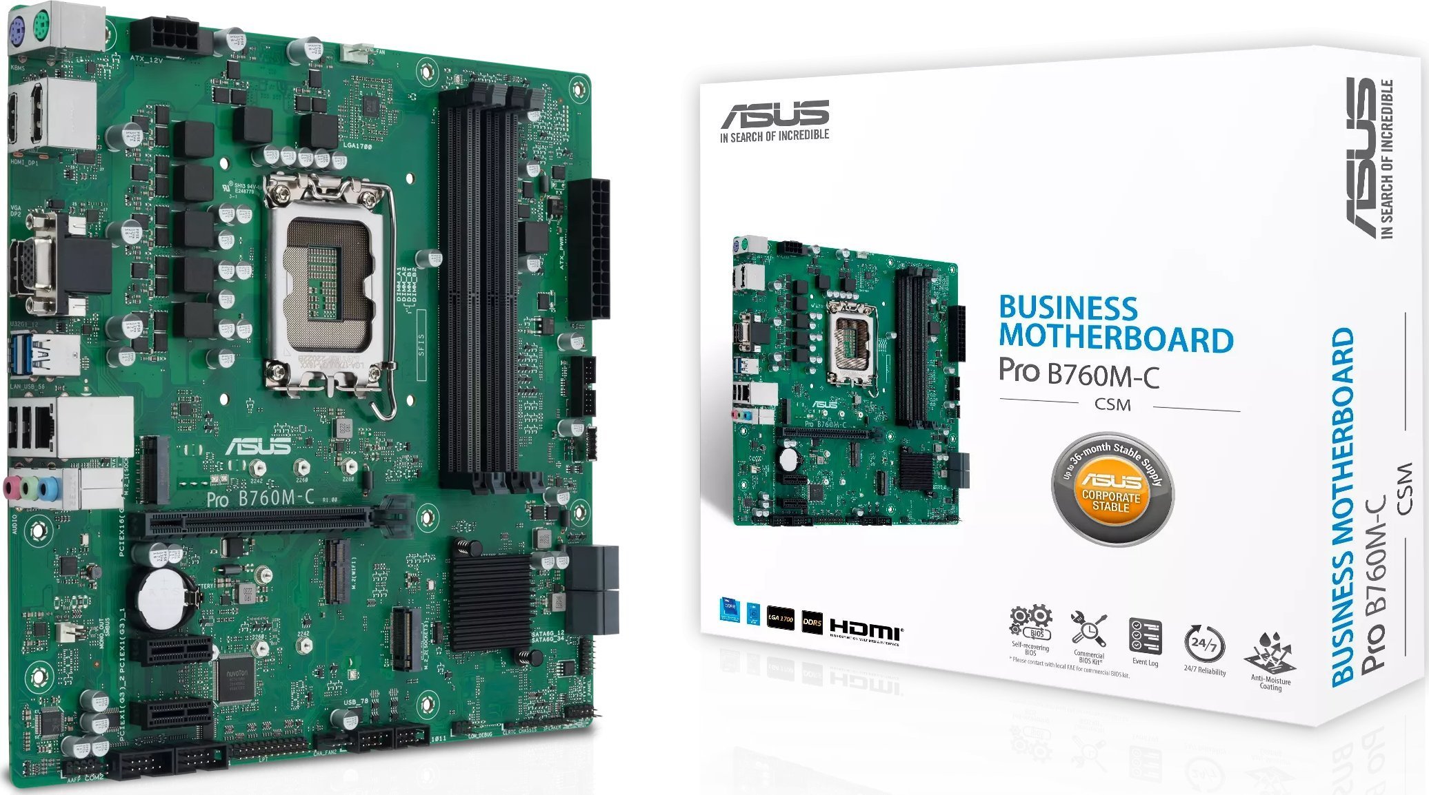 Placa de baza Asus PRO B760M-C-CSM