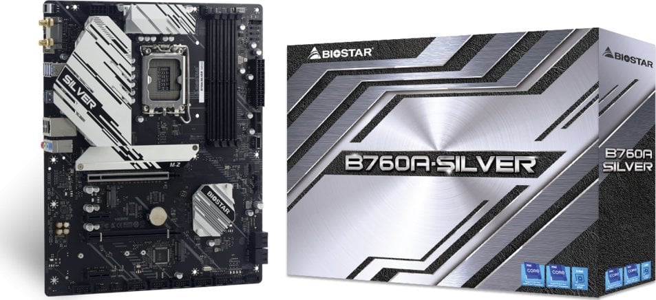 Placa de baza Biostar Biostar B760A-SILVER, gri inchis - 1700