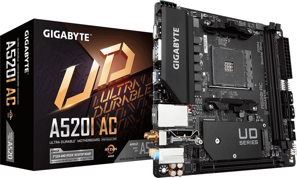Placi de baza - Placa de baza Gigabyte A520I AC AMD AM4 mITX
