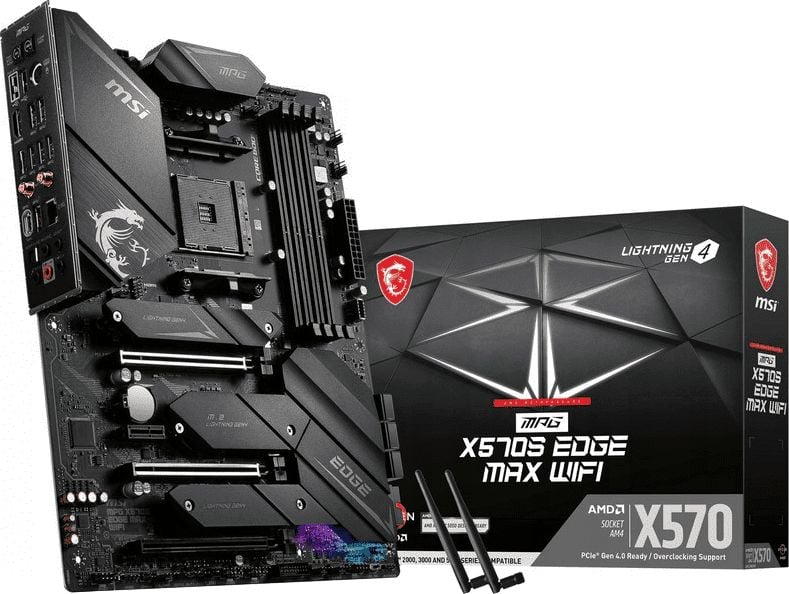 Placa de baza MSI MPG X570S EDGE MAX WIFI, ATX, AMD X570, SocketAM4, DDR4, 4 sloturi