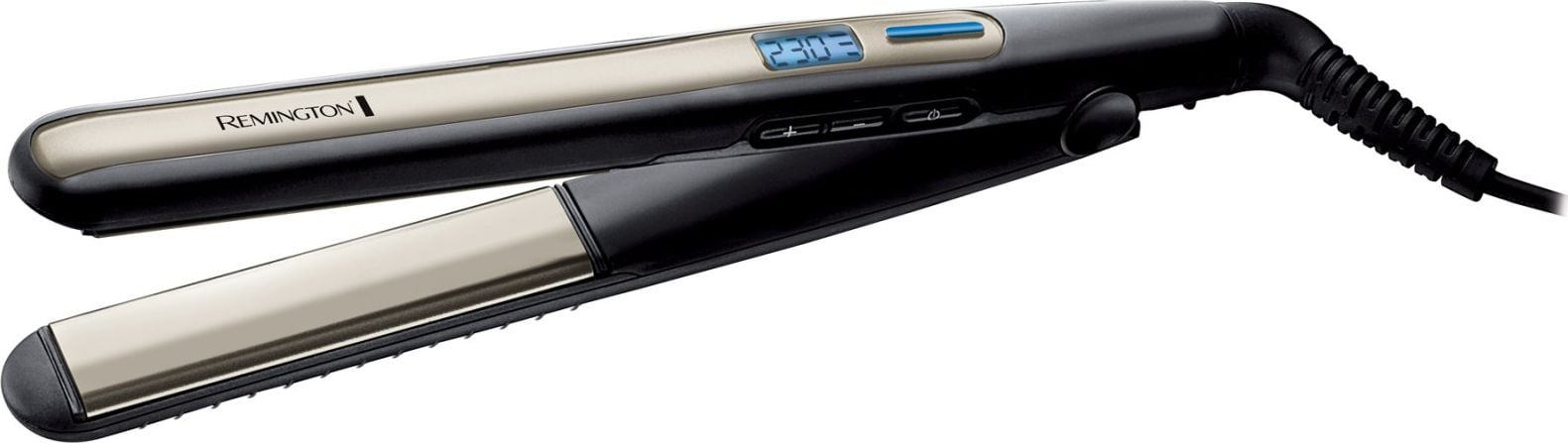 Placa de indreptat parul Remington S6500, 230 grade, LCD, Turbo Boost, negru/gri