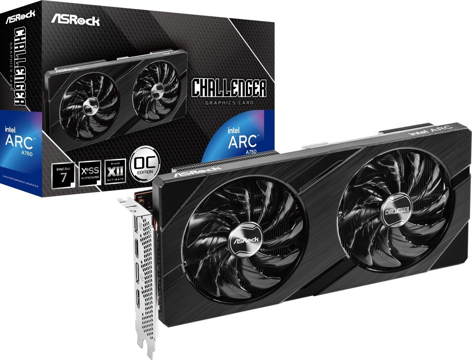 Placă grafică ASRock Arc A750 Challenger D OC 8GB GDDR6 (A750 CLD 8GO)