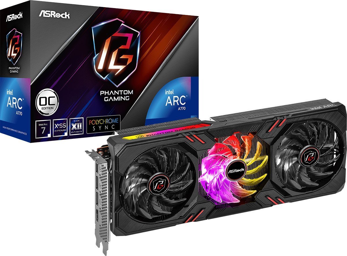 Placă grafică ASRock Arc A770 Phantom Gaming D 8GB OC GDDR6 (A770 PGD 8GO)