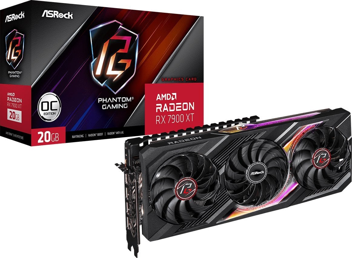 Placă grafică ASRock ASROCK AMD Radeon RX 7900 XT Phantom Gaming 20GB OC GDDR6 320-bit 3xDP 1xHDMI