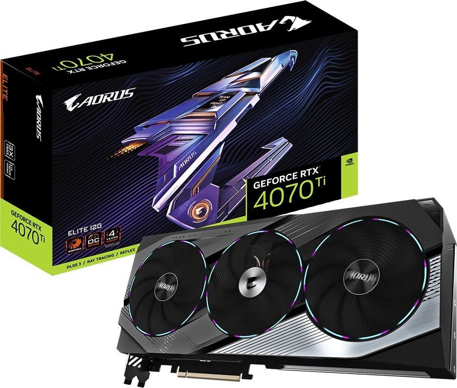Placi video - Placă grafică Gigabyte Aorus GeForce RTX 4070 Ti Elite 12GB GDDR6X (GV-N407TAORUS E-12GD)