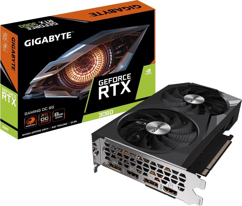 Placă grafică Gigabyte GeForce RTX 3060 Gaming OC 8GB GDDR6 (GV-N3060GAMING OC-8GD)