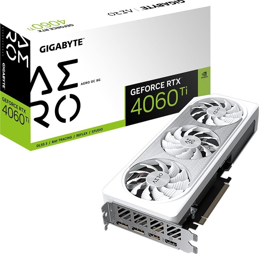 Placă grafică Gigabyte GeForce RTX 4060 Ti Aero OC 8GB GDDR6 (GV-N406TAERO OC-8GD)