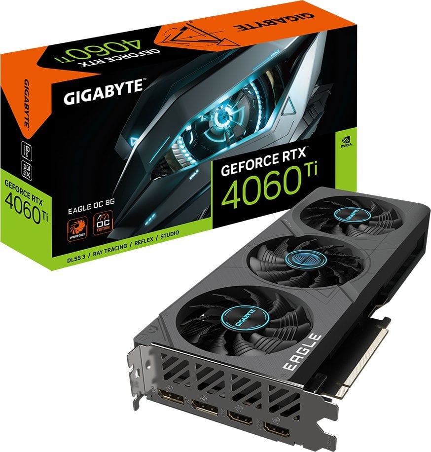 Placă grafică Gigabyte GeForce RTX 4060 Ti Eagle OC 8GB GDDR6 (GV-N406TEAGLE OC-8GD)