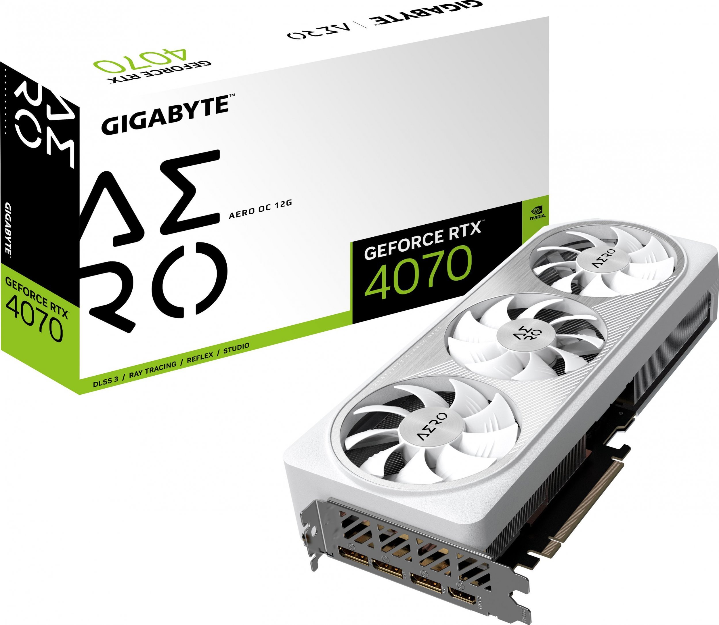 Placi video - Placă grafică Gigabyte GeForce RTX 4070 Aero OC 12GB GDDR6X (GV-N4070AERO OC-12GD)