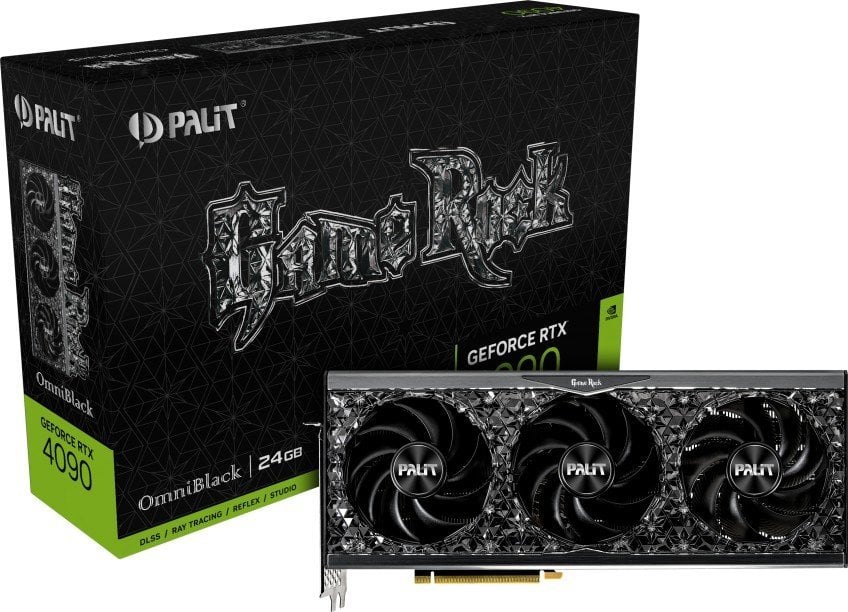 Placă grafică Palit GeForce RTX 4090 GameRock OmniBlack 24GB GDDR6X (NED4090019SB-1020Q)