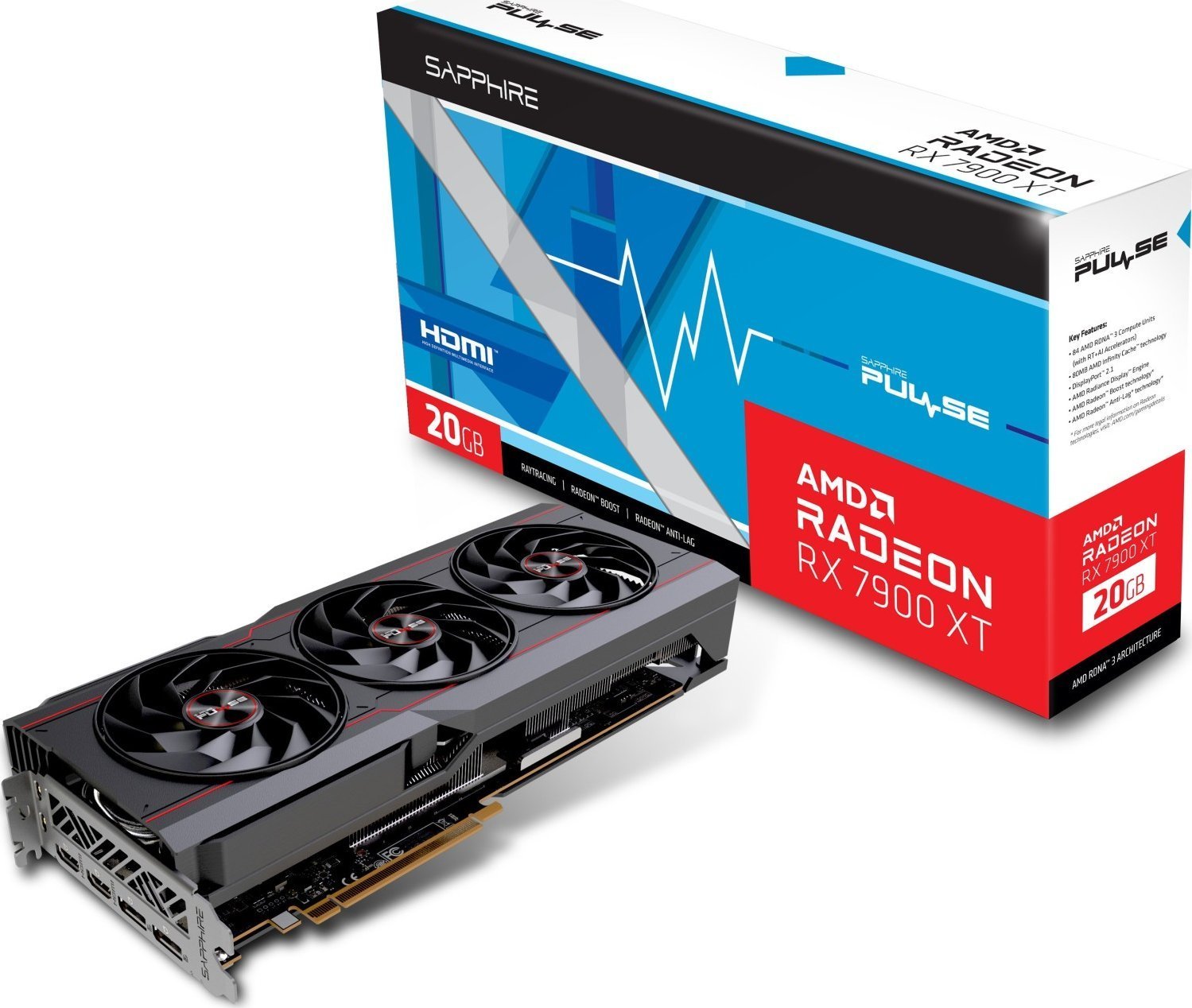 Placă grafică Sapphire Pulse Radeon RX 7900 XT 20GB GDDR6 (11323-02-20G)