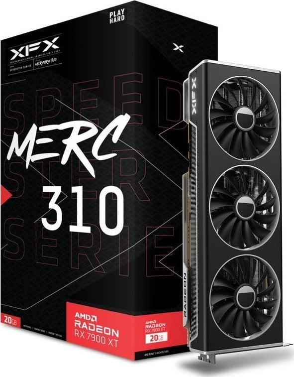 Placi video - Placă grafică XFX Radeon RX 7900 XT Speedster MERC 310 Black Edition 20GB GDDR6 (RX-79TMERCB9)