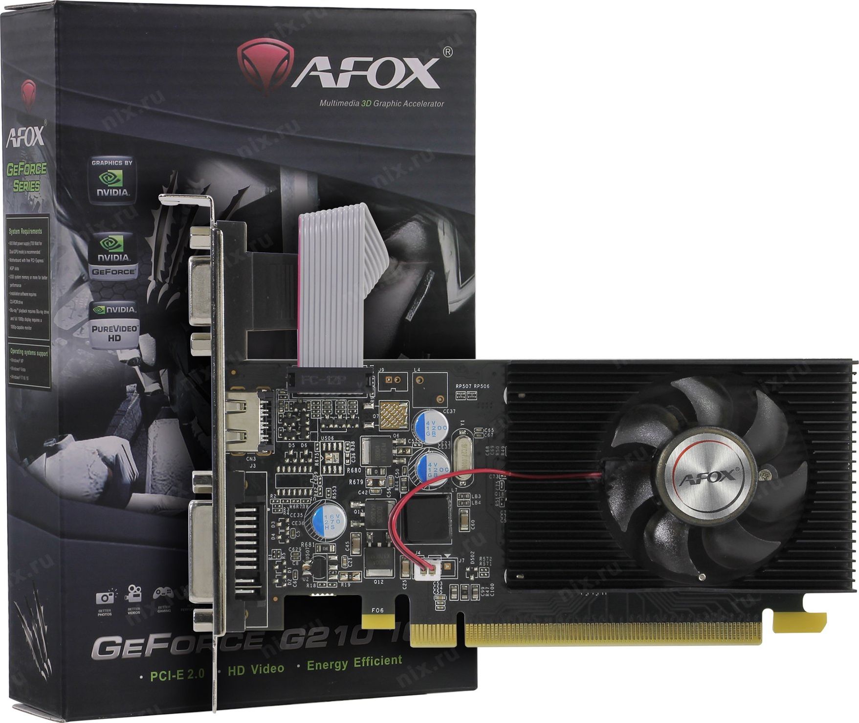 Placa video AFOX GeForce 210 (AF210-1024D2LG2-V7) ,1GB , DDR2 , 64 bit