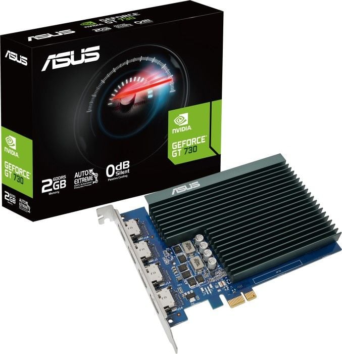 Placa video ASUS GT730-4H-SL-2GD5 GeForce® GT 730, 2GB GDDR5, 64-bit.