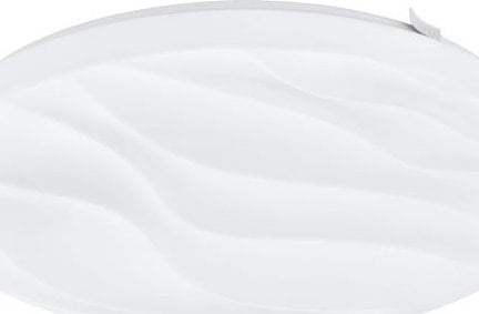 Plafoniera BENARIBA, EGLO, LED, 17W, 1800 lm, lumina calda, otel, plastic, alb, 33 cm diametru