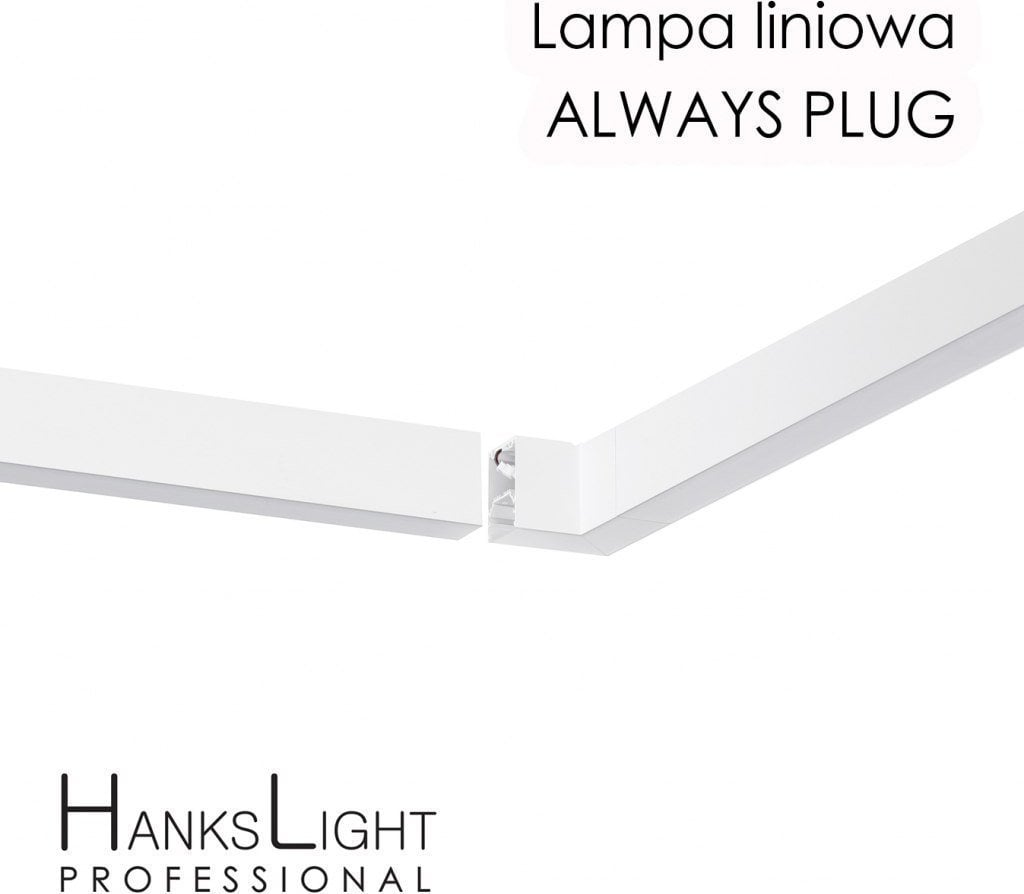 Plafoniera HanksLight Lampă cu LED HanksLight, alb, liniar, alu, suspendat, opțiune de conectare la priză, 1200mm, down36W, 4000K