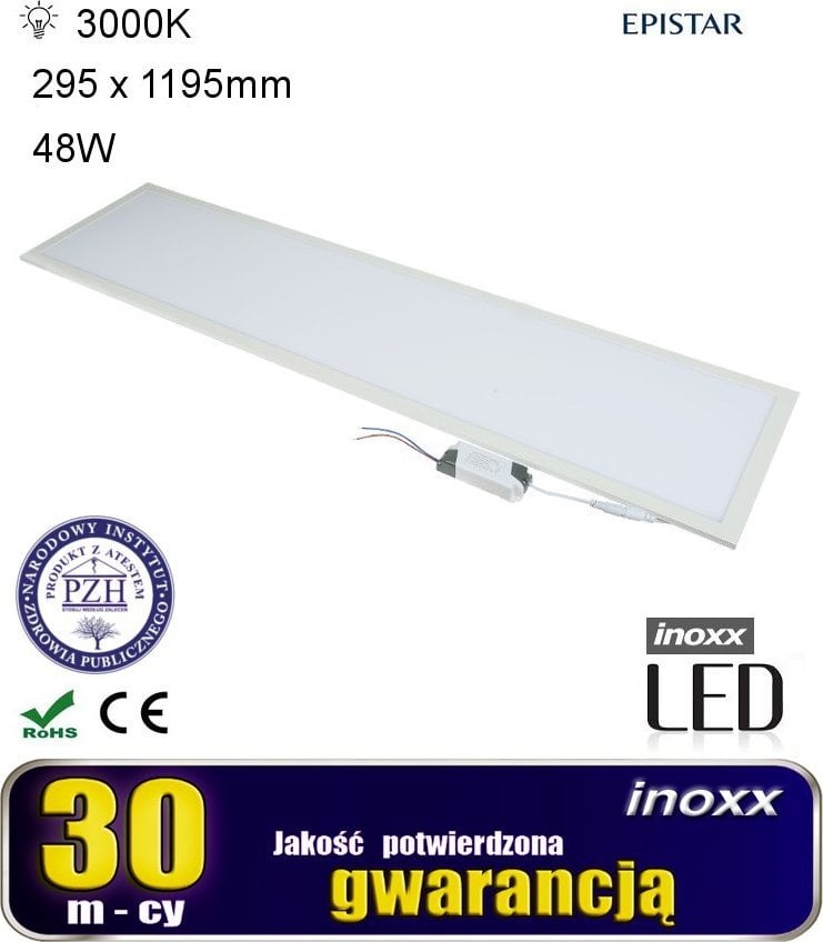 Plafoniera Nvox LED panou de tavan 120x30 48w caseta de lumina subtire 3000k cald