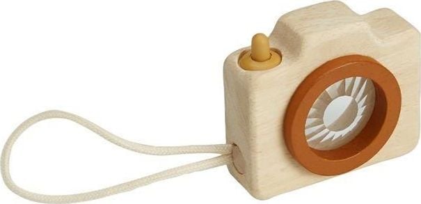 Plan Toys My Mini Camera din lemn cu caleidoscop