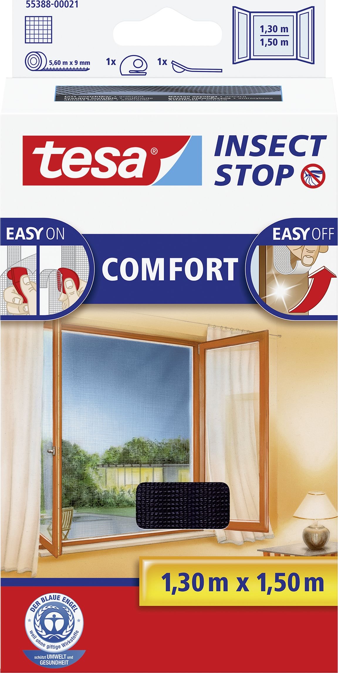 Plasa de tantari pentru ferestre Tesa Comfort 1,30x1,50 m (55388-00021-00)