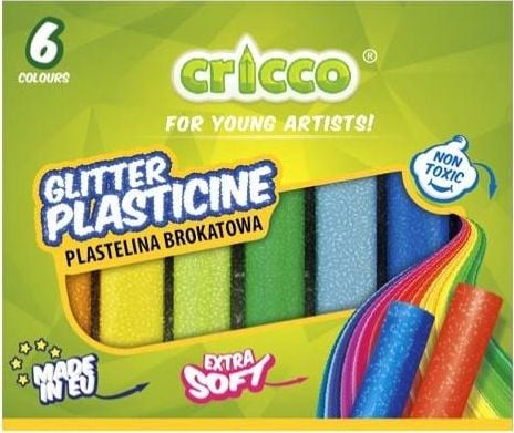 Plastilina Cricco Glitter 6 culori
